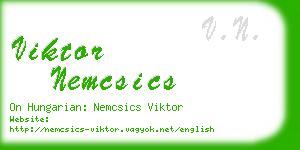 viktor nemcsics business card